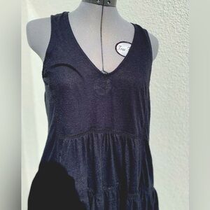 Anthropology V-Neck sleeveless Tiered Tunic Tank Top size small
